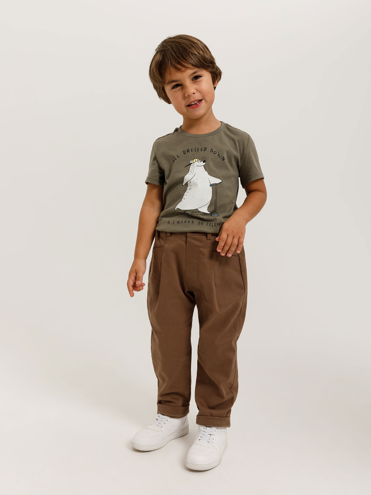 

Брюки на подкладке для мальчиков, Коричневый