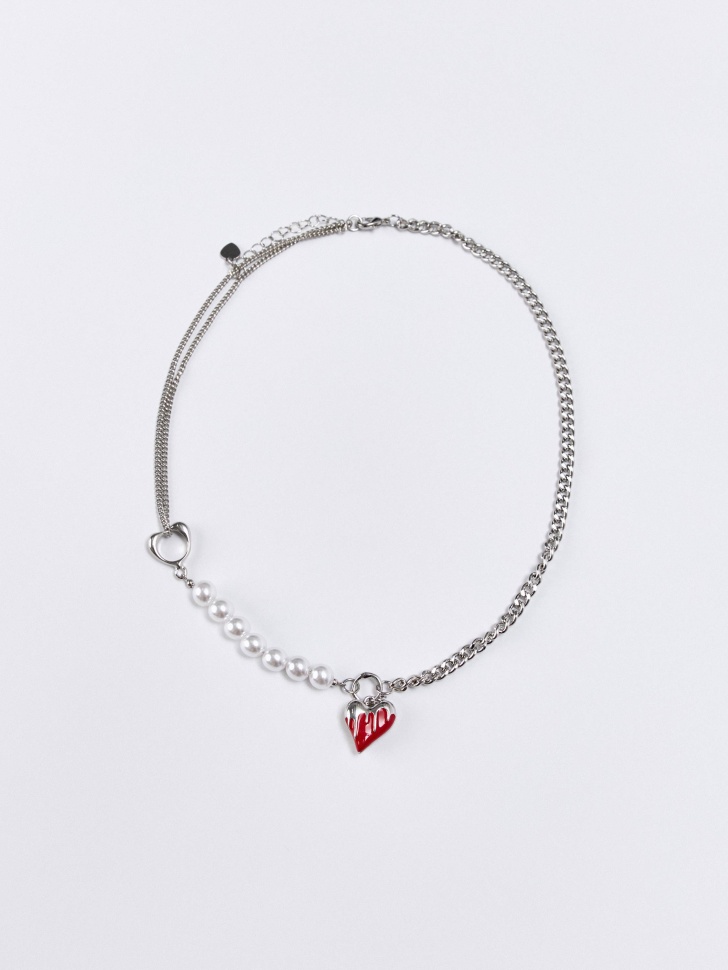 цепочка серебристая с подвеской для девочек 4610517349095 фотография