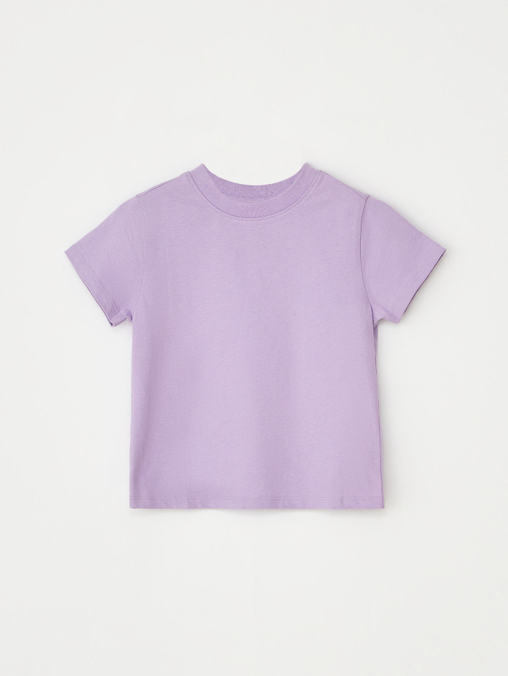 Картинка - Базовая футболка для девочек (сиреневый, 104)