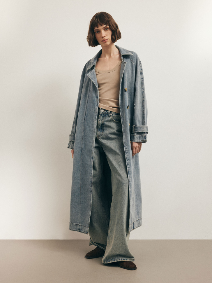 

Джинсы Wide Leg с винтажной стиркой