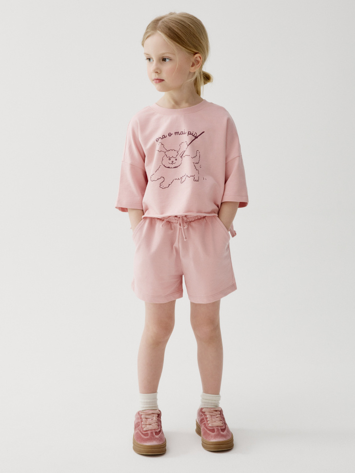 

Комплект из футболки и шорт для девочек, 6804043704