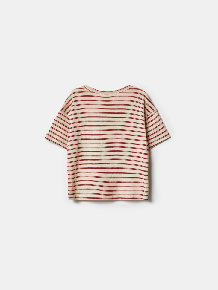 футболка оверсайз в полоску для мальчиков из россии вид сбоку