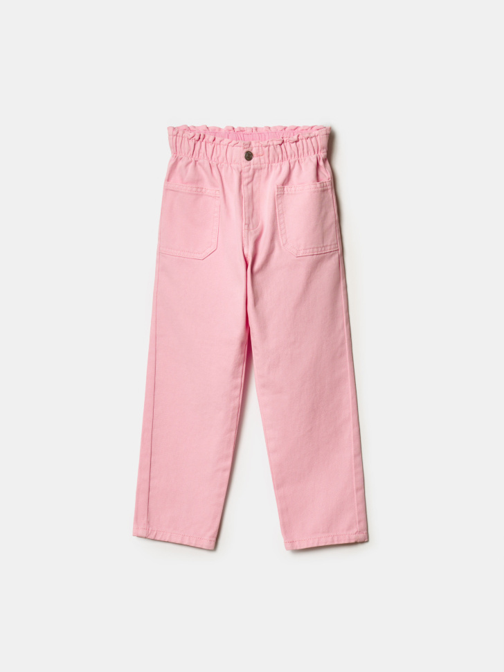 Джинсы SELA на резинке для девочек, розовый, арт. 42968