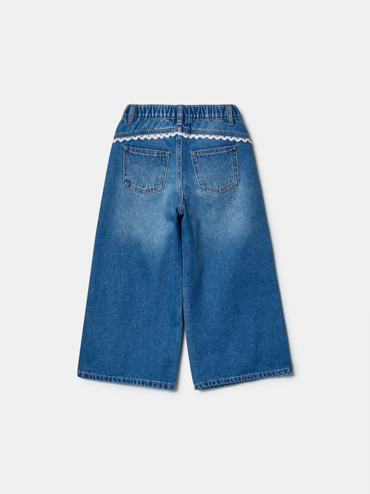 широкие джинсы с кружевной отделкой для девочек по цене 2299 руб вид справа