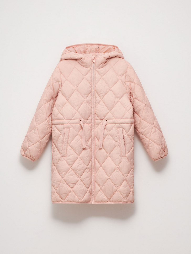 Картинка - Стеганое пальто для девочек (розовый, 152) 4680129604073