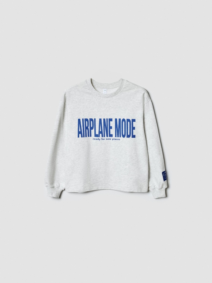 свитшот оверсайз с принтом для девочек по цене 1999 руб вид справа