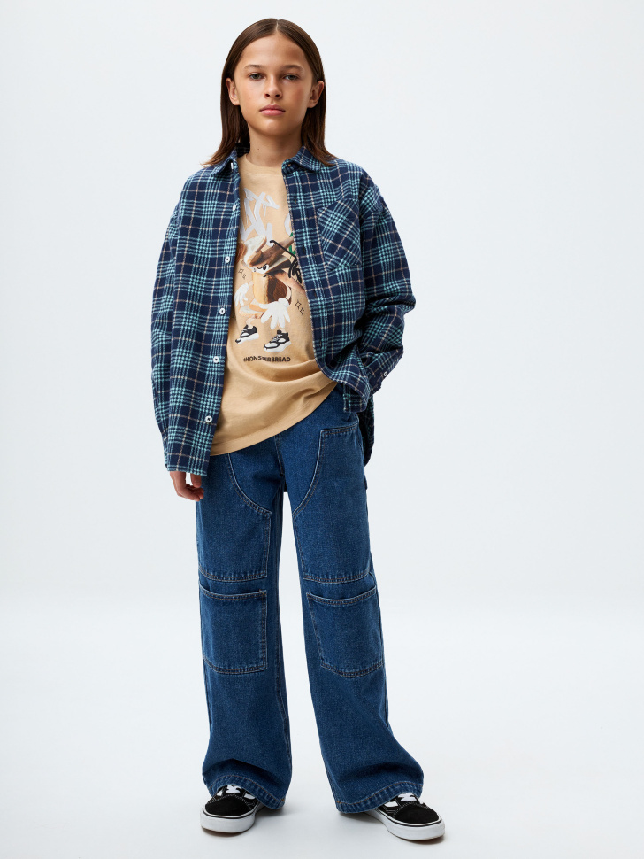 

Джинсы Baggy fit с карманами для мальчиков