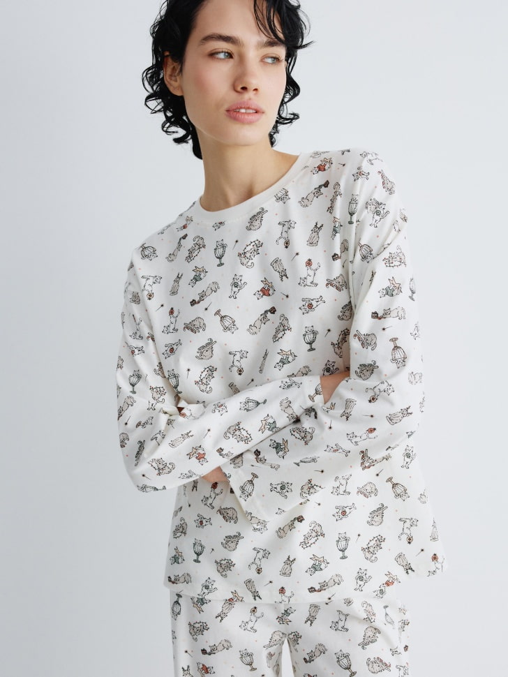 трикотажная пижама с принтом 4610517171771 с промокодом