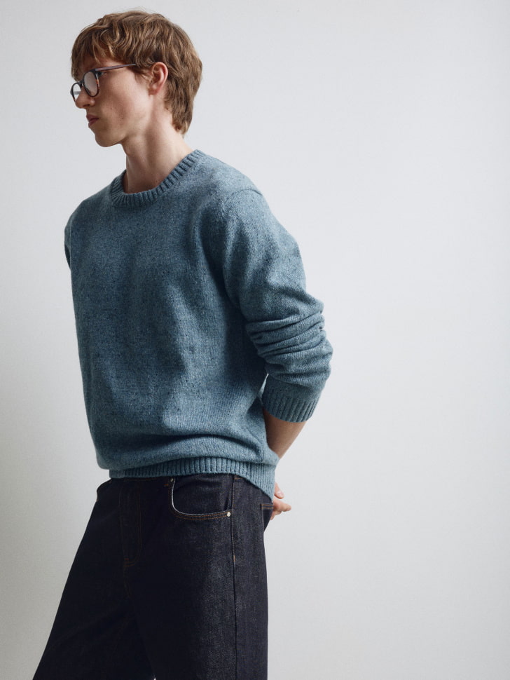 вязаный джемпер из смесовой шерсти 4680798439013 с промокодом