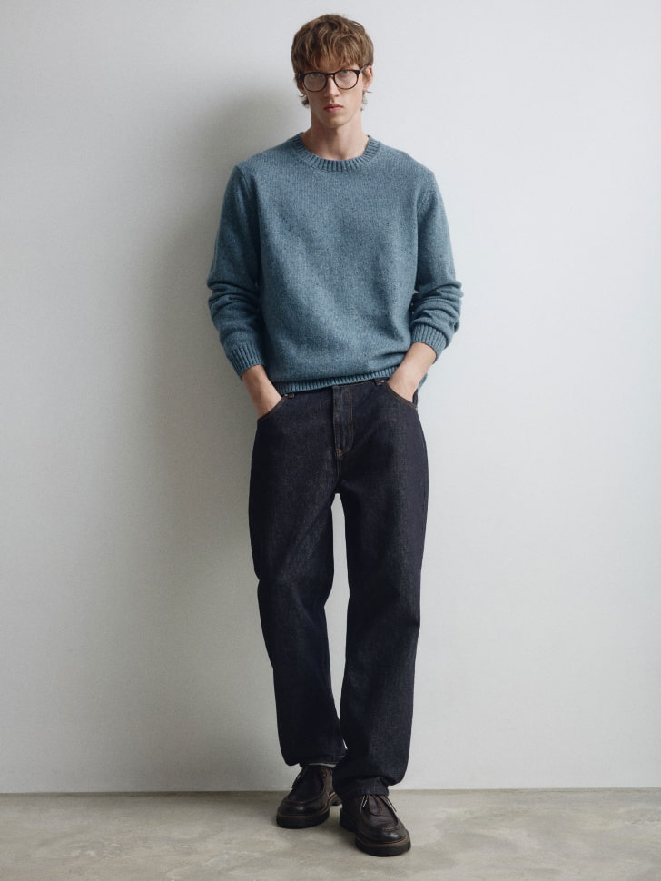 вязаный джемпер из смесовой шерсти 4680798439013 купить с доставкой