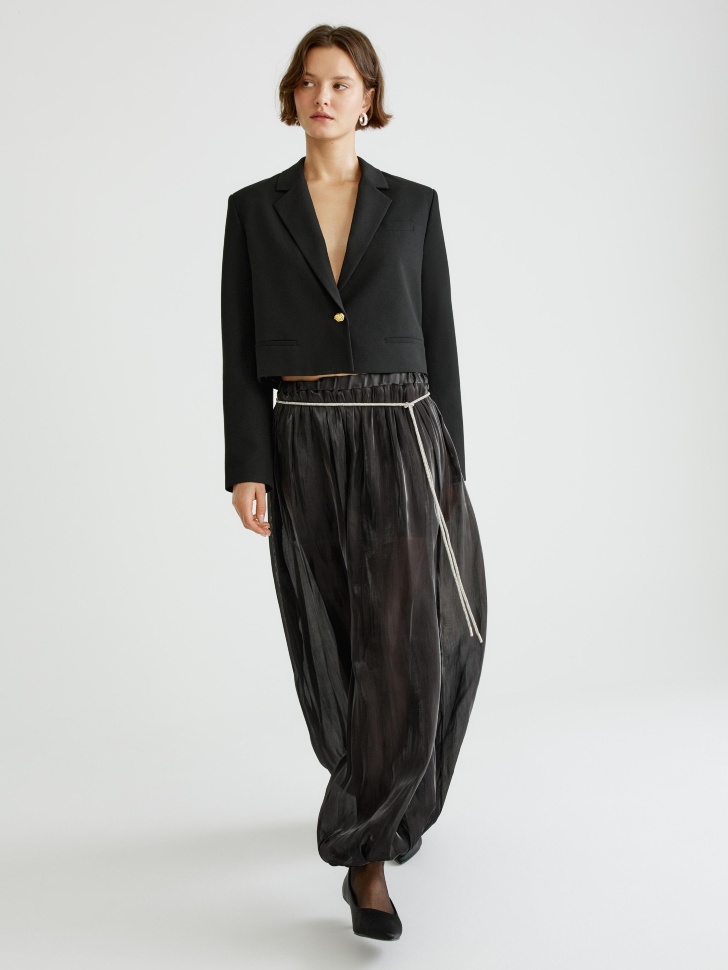 

Брюки-шаровары из жатой ткани с блеском, SL5812011511