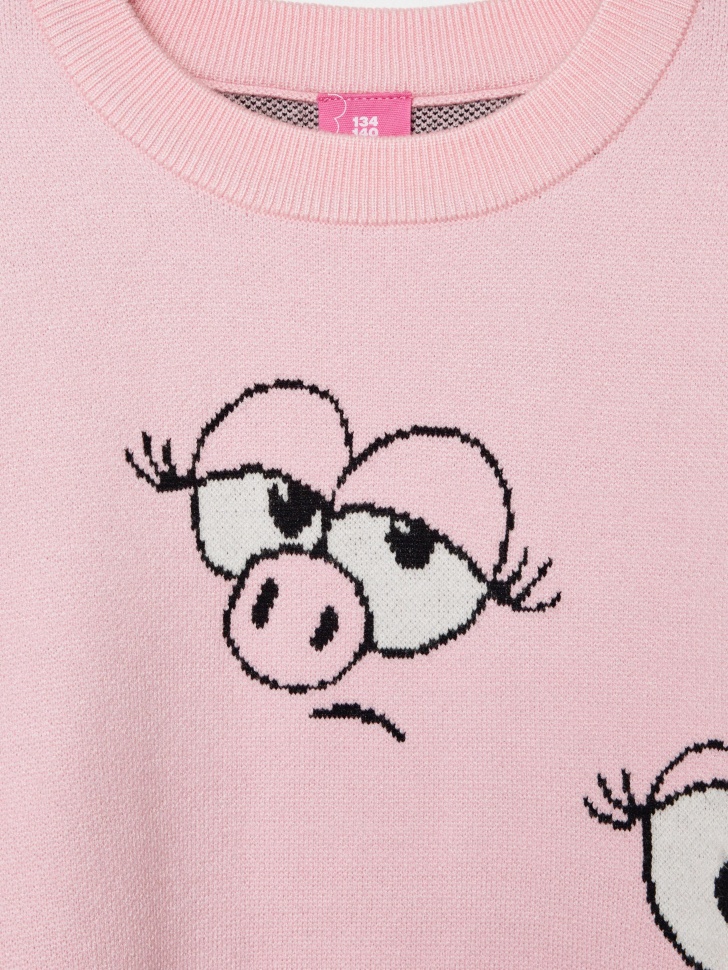 вязаный джемпер для девочек  x смешарики 4610517303462 в интернет магазине