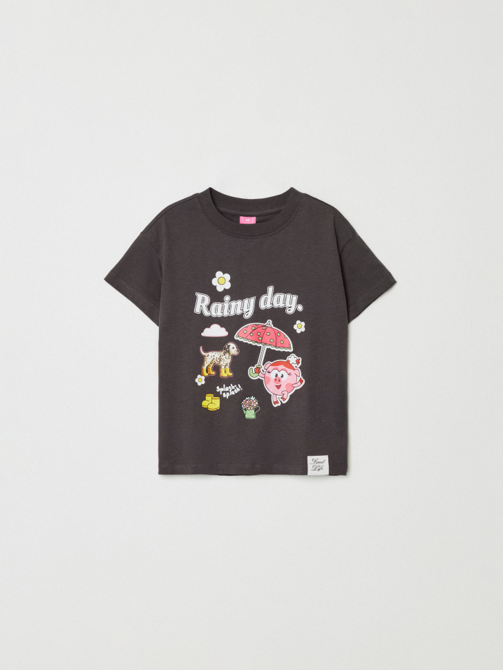 футболка оверсайз для девочек с принтом  x смешарики 4610517200228 фотография