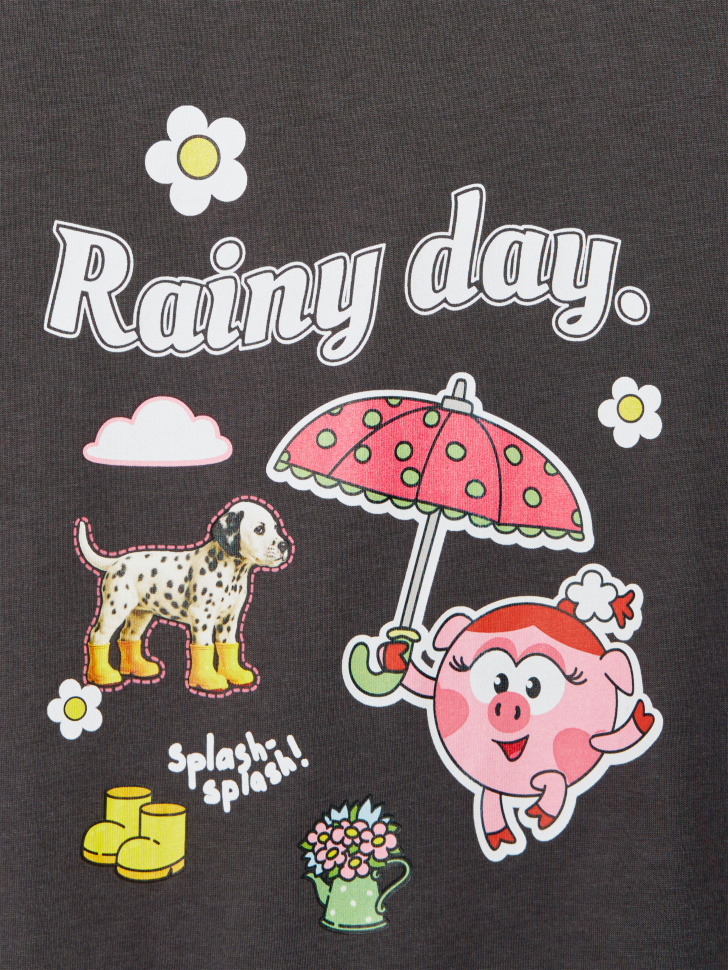 футболка оверсайз для девочек с принтом  x смешарики 4610517200228 по акции