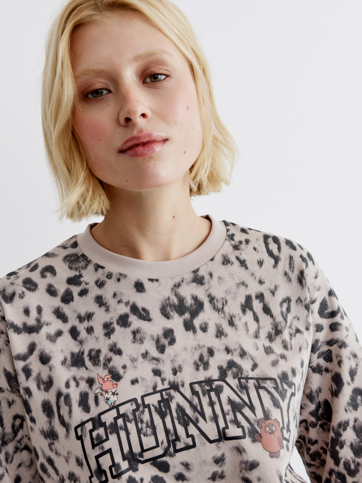 футболка оверсайз с принтом  x союзмультфильм из россии вид сбоку