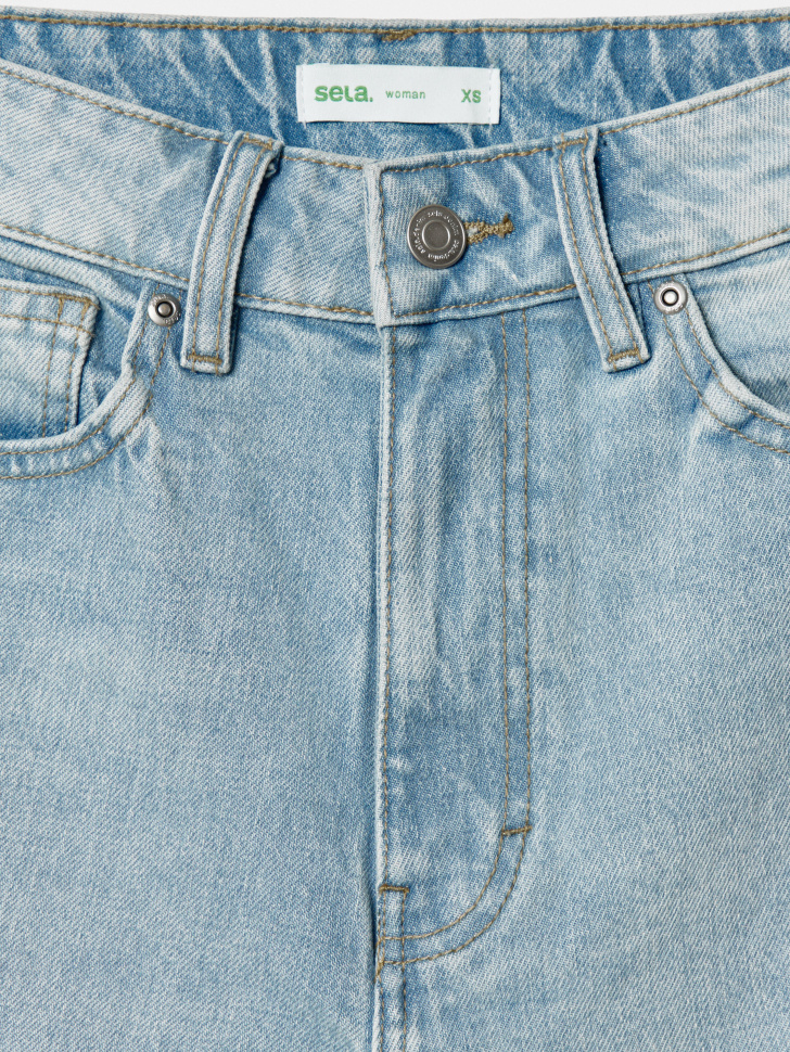 базовые джинсовые шорты с необработанным краем для взрослого возраста с изнаночной стороны