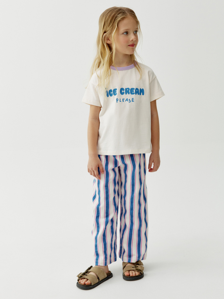 Широкие брюки в полоску Sela, разноцветный, арт. 52698