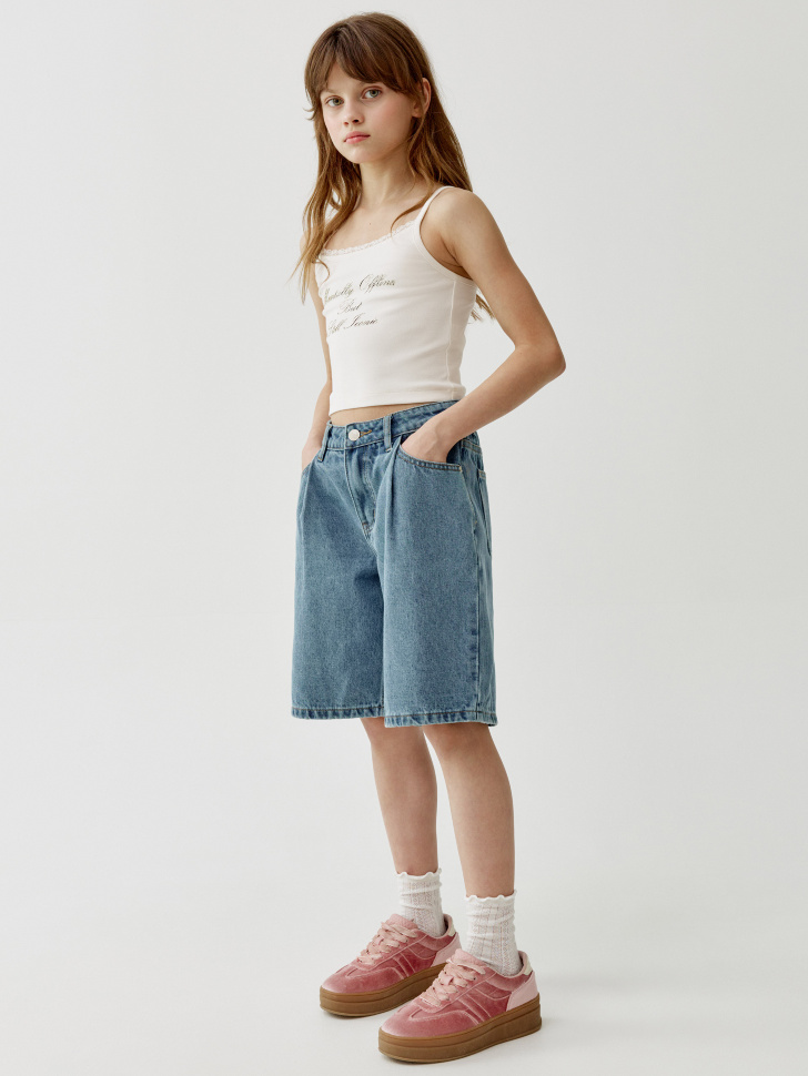 джинсовые шорты-бермуды для девочек 4610517779878 фотография