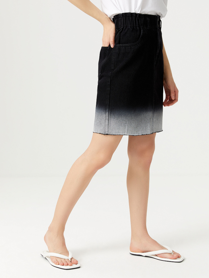 Джинсовая юбка с градиентным эффектом (серый, XS) от Sela