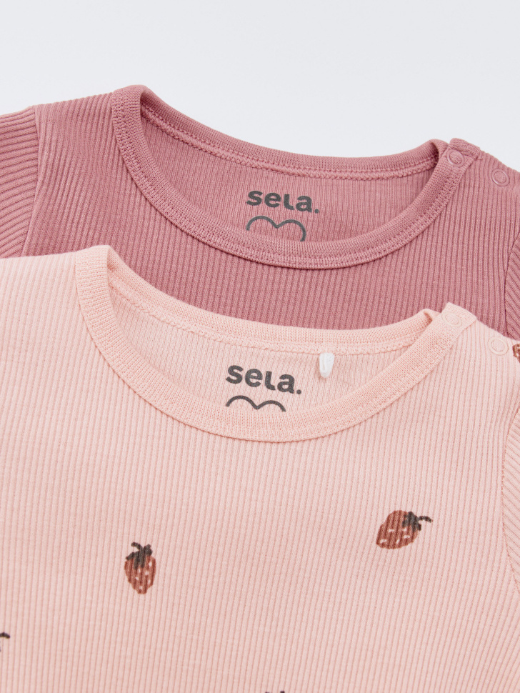 набор из 2 трикотажных боди с длинным рукавом для малышей 4680798766263 по акции