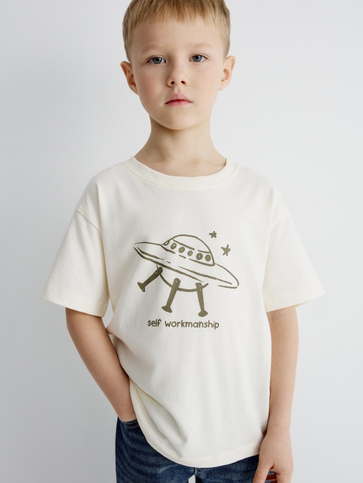 Футболка SELA оверсайз с принтом, арт. 33674