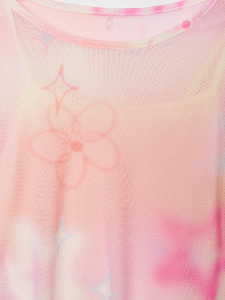 лонгслив из сетки с бантиками для девочек 4610517217226 с промокодом