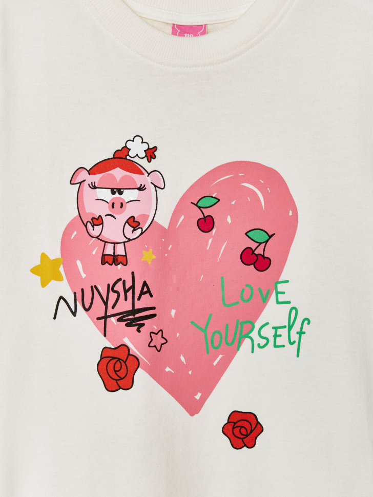 футболка оверсайз для девочек с принтом  x смешарики 4610517200273 по акции