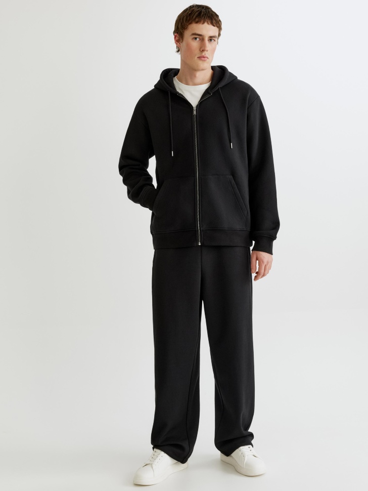 SELA Свободные трикотажные брюки, черный, арт. 35059