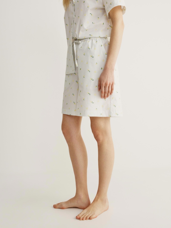 домашние шорты с принтом из бархатистого хлопка по цене 1799 руб вид справа