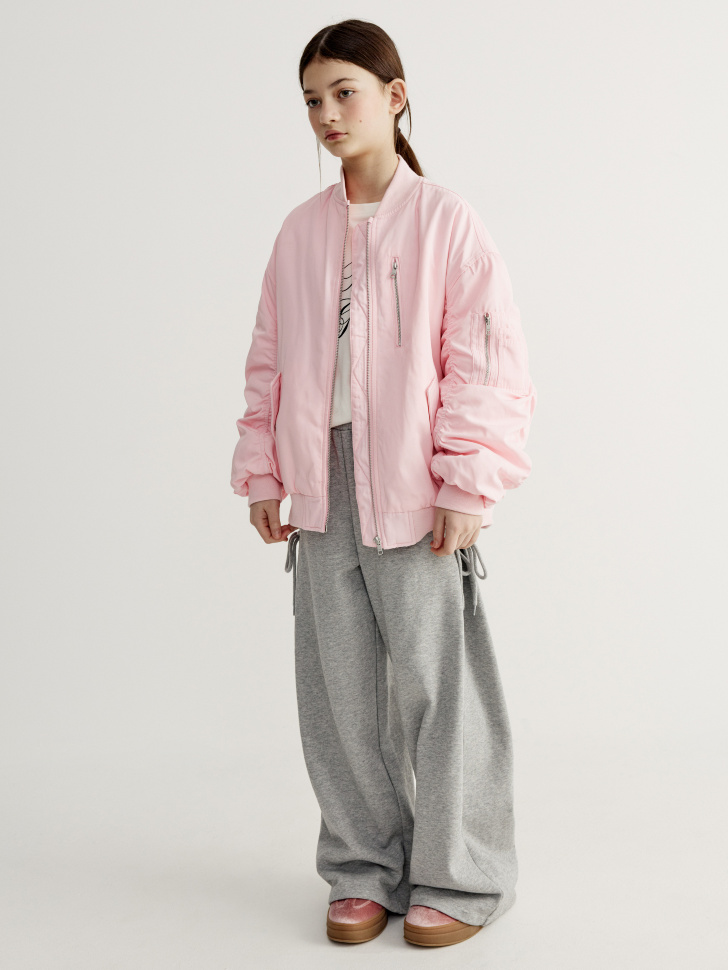 бомбер оверсайз для девочек от бренда sela вид слева