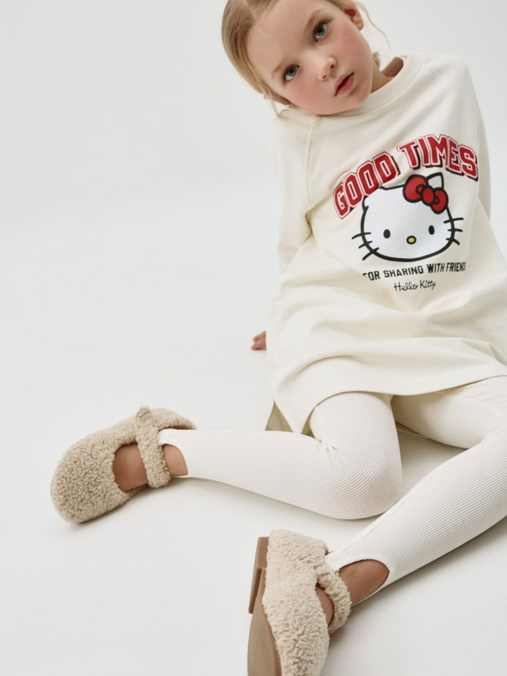 Платье-толстовка с принтом Hello Kitty для девочек