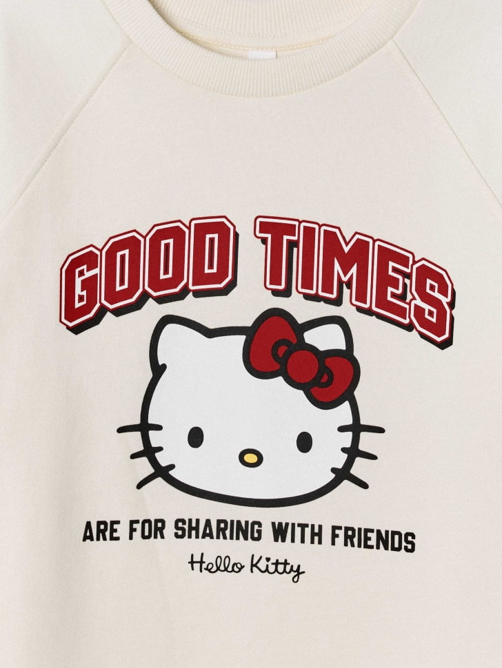 Платье-толстовка с принтом Hello Kitty для девочек. Фото №6
