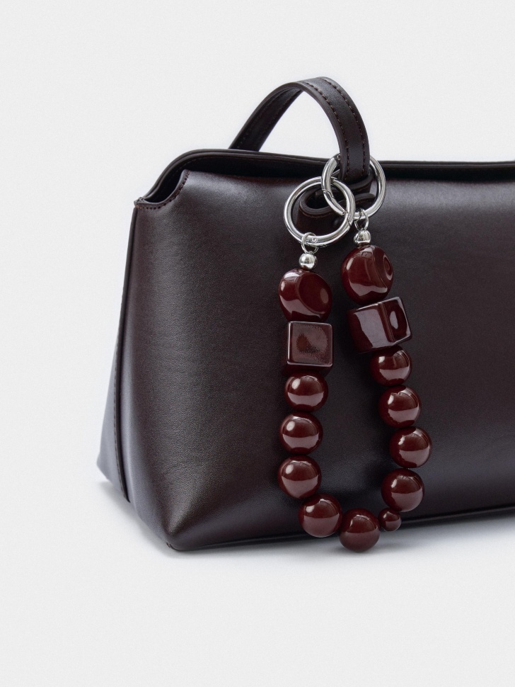 Брелок с подвеской SELA, бордовый, арт. 44989