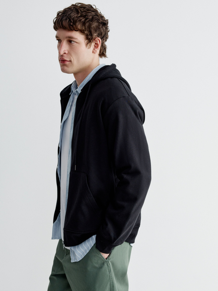 Базовая толстовка Sela из футера на молнии, черный, арт. 41827