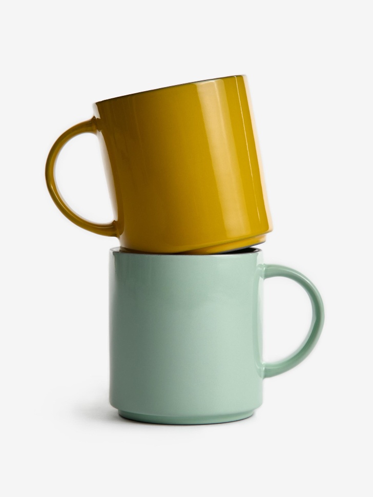 кружка из каменной керамики от бренда sela вид слева