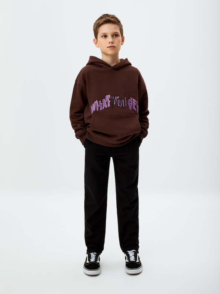 

Черные школьные джинсы для мальчиков, 4801071410