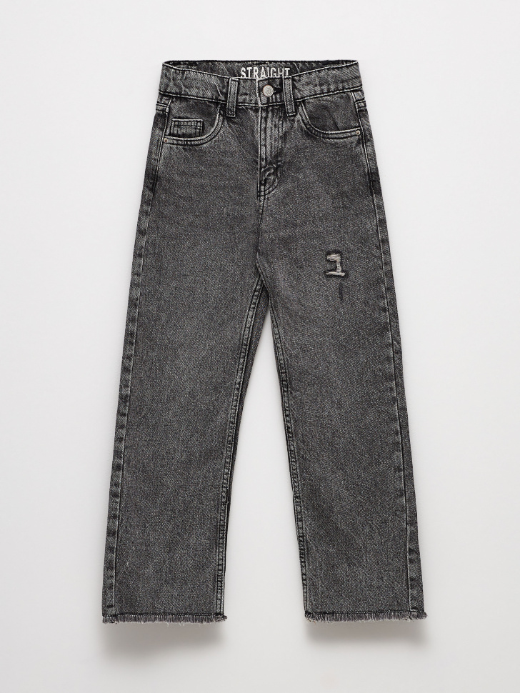 брюки джинсовые для девочек (серый, 128) sela 4680168044533 - фото 2
