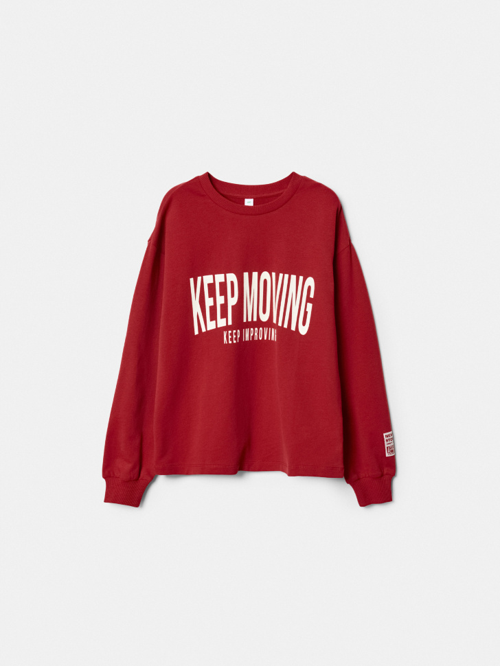 свитшот оверсайз с принтом для девочек по цене 1999 руб вид справа