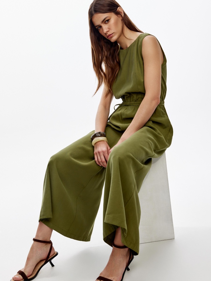 Комбинезон Sela из вискозы, зеленый, арт. 52614