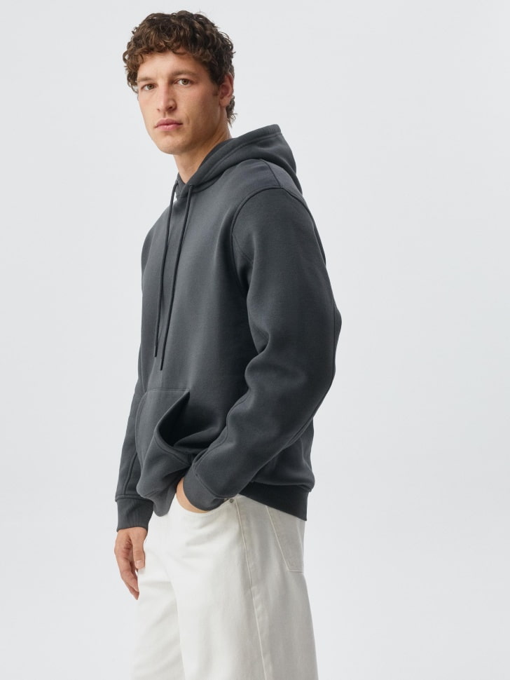 Худи REGULAR FIT из футера с начесом. Фото №5