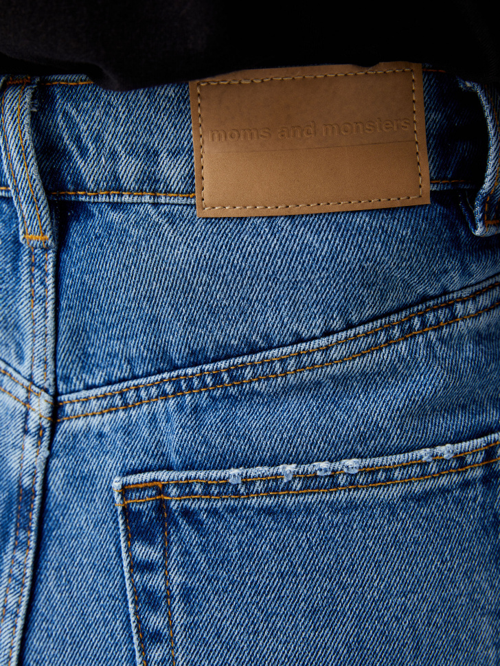 Широкие джинсы с защипами (синий, XS) sela 4640078616657 - фото 5