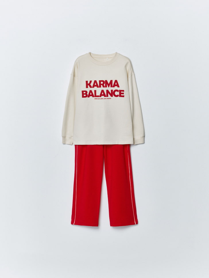 пижама оверсайз с принтом для мальчиков 4680798772561 в интернет магазине