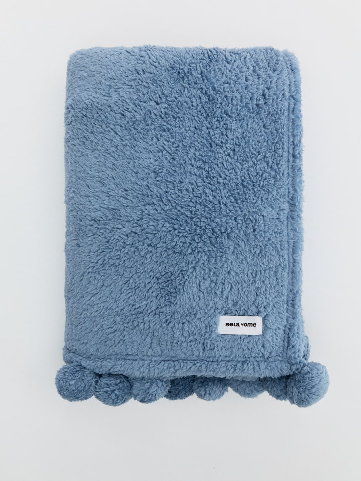 

Флисовый плед с помпонами детский, SL5811226584