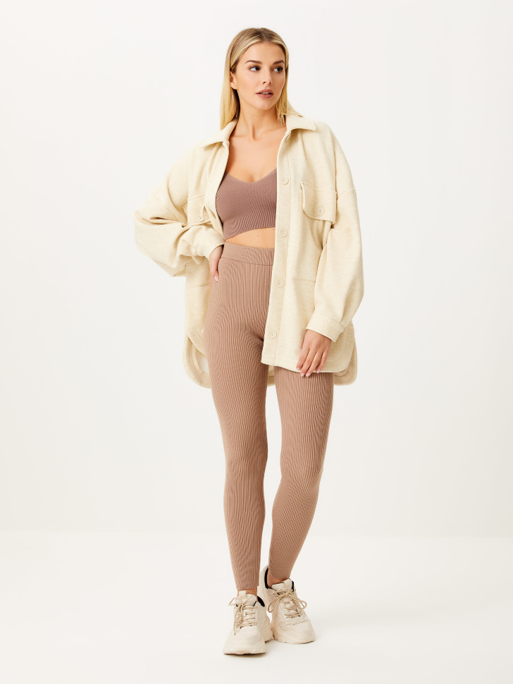 

Вязаные леггинсы, Бежевый