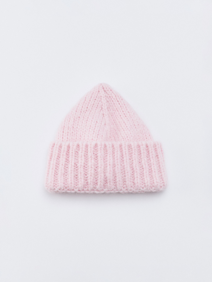 Шапка-бини SELA с содержанием шерсти, розовый, арт. 33053