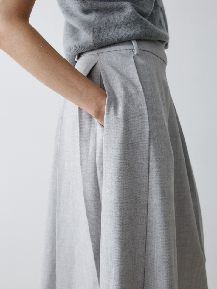 юбка в складку с меланжевым эффектом 4610517171825 по акции