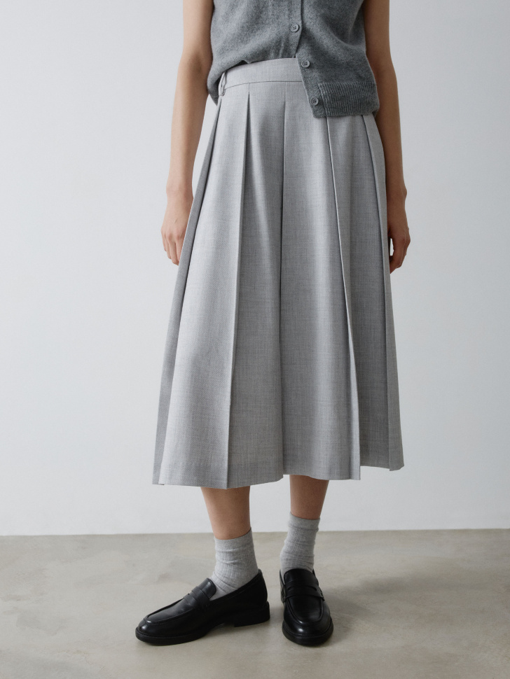 юбка в складку с меланжевым эффектом 4610517171825 в интернет магазине