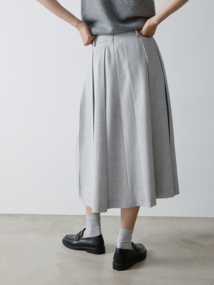 юбка в складку с меланжевым эффектом 4610517171825 с промокодом