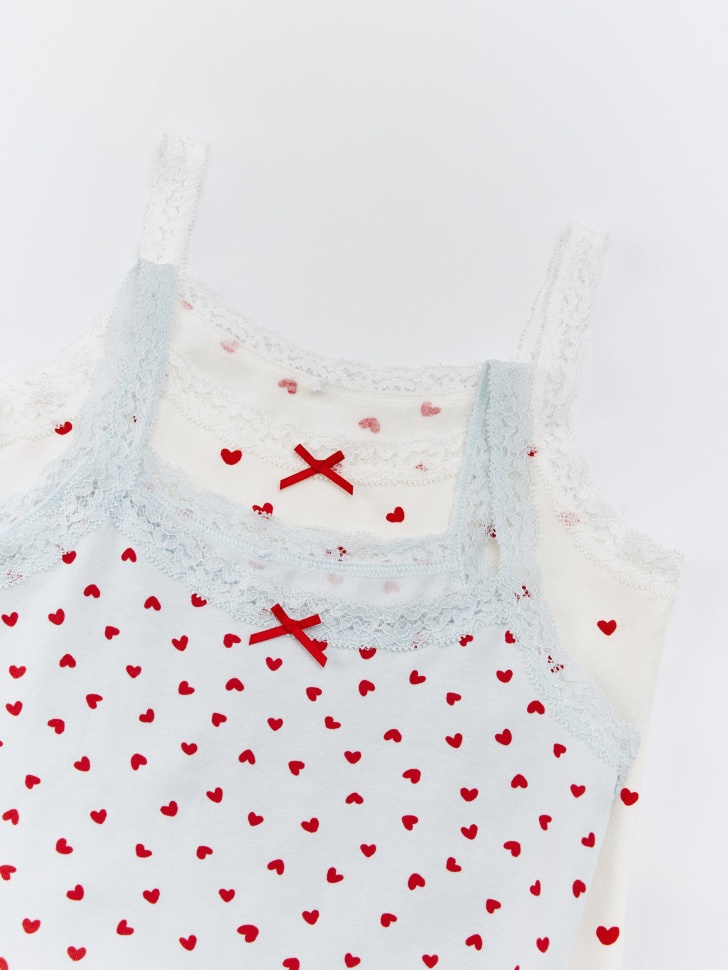 набор из 2 маек для девочек с принтом 4610517120809 по акции