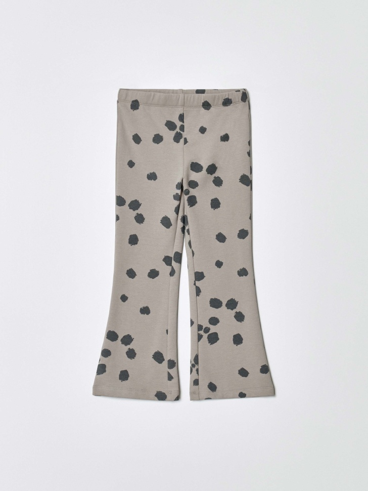 Трикотажные брюки клеш SELA с принтом, бежевый, арт. 33951